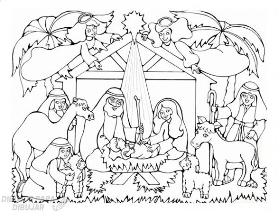 Dibujos De Nacimiento De Jesustop Para Esta Navidad Dibujos