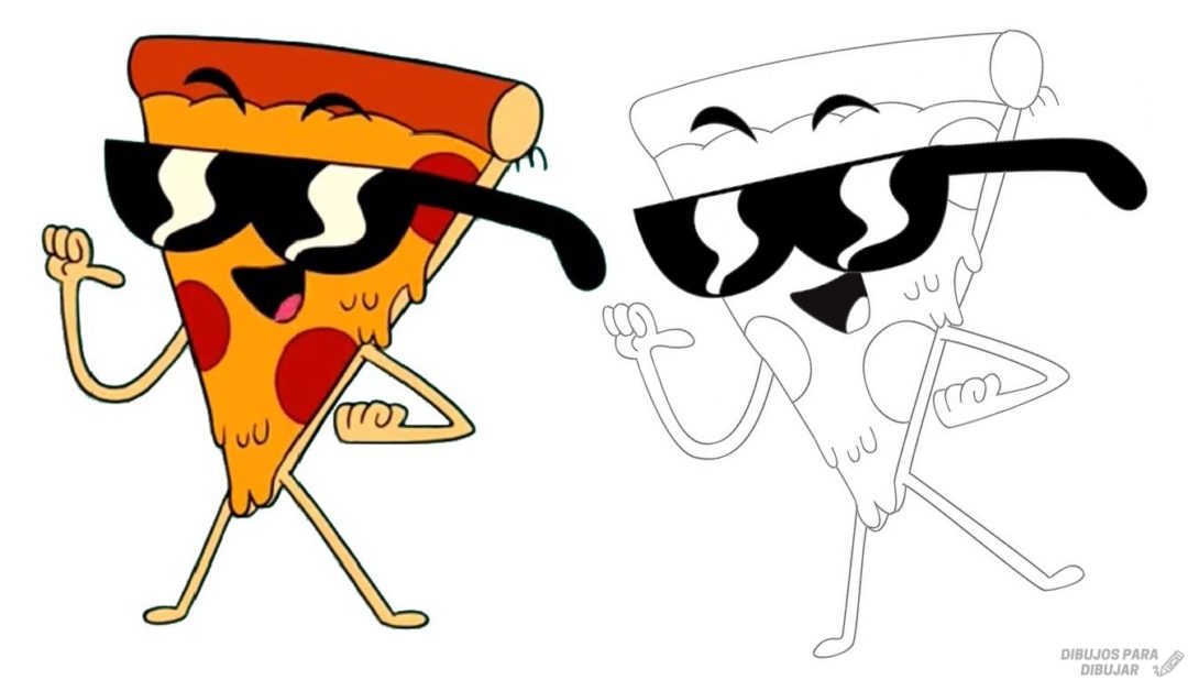 Dibujos De Pizzastop Un Delicioso Boceto Dibujos Para Colorear