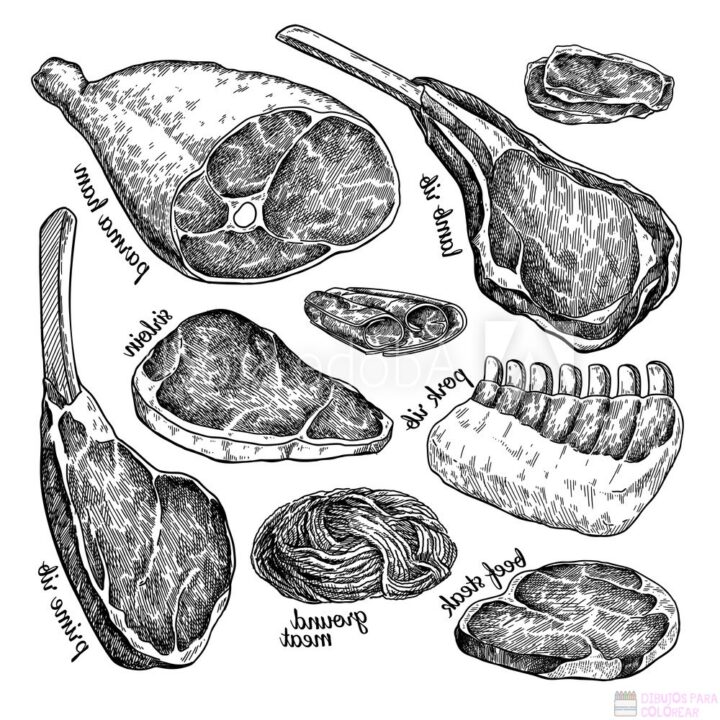 Dibujos De Carnetop Un Delicioso Boceto Dibujos Para Colorear