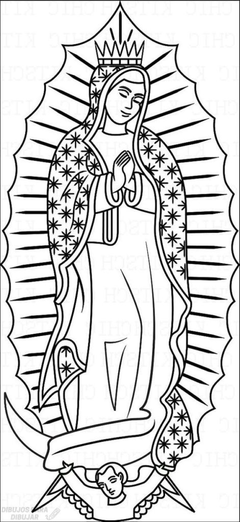 ᐈ Dibujos De La Virgen De Guadalupe【top 30】para Esta Navidad Dibujos