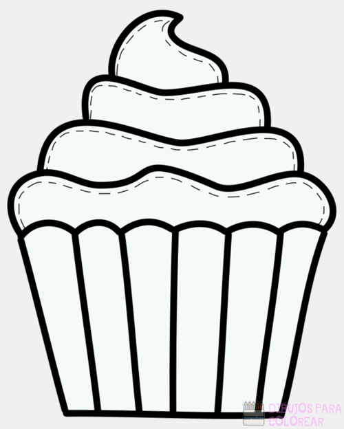 ᐈ Dibujos de Cupcakes【TOP 30】Un delicioso boceto