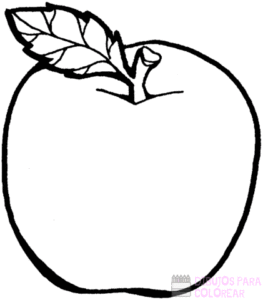 dibujo de manzana para colorear