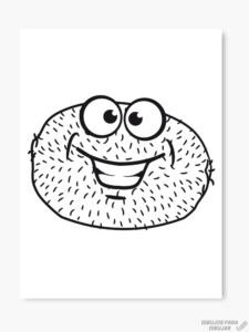 dibujo de un kiwi para colorear