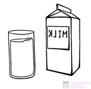 dibujo de un litro de leche