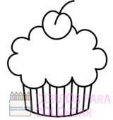 dibujos de cupcakes para colorear