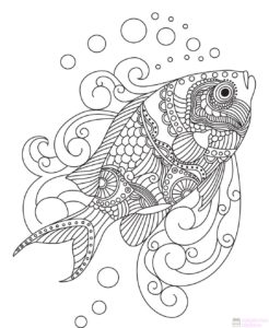 dibujos de pescados para niños