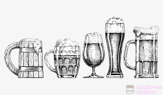 ᐈ Dibujos de Cervezas【TOP 30】Un delicioso boceto