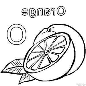 naranja dibujo para colorear 1