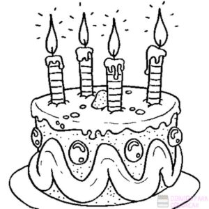 torta de cumpleaños dibujo