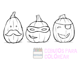 calabaza halloween para colorear