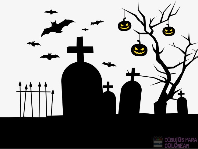  ᐈ Dibujos de Cementerios【  】Para decorar Hoy