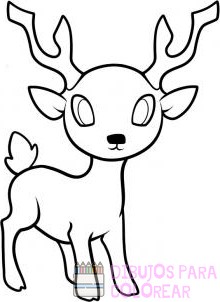 🥇 Dibujos de Ciervos【+250】faciles para colorear