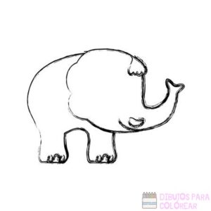 como dibujar un elefante para niños