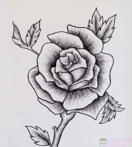 como dibujar una rosa paso a paso