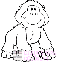 dibujo gorila infantil