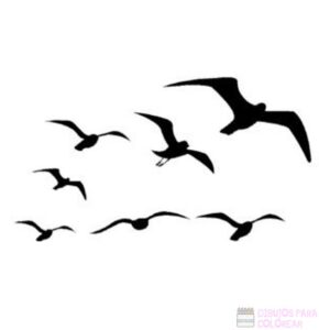 dibujos de gaviotas volando