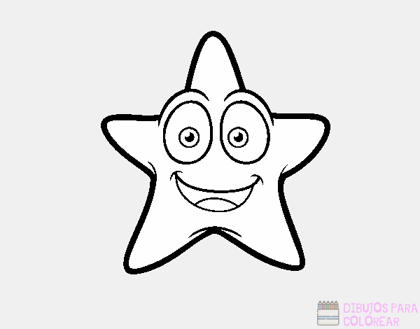 🥇 Dibujos de Estrellas de Mar【+250】faciles para colorear