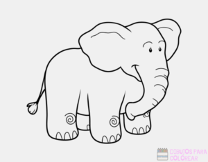 elefante facil de dibujar