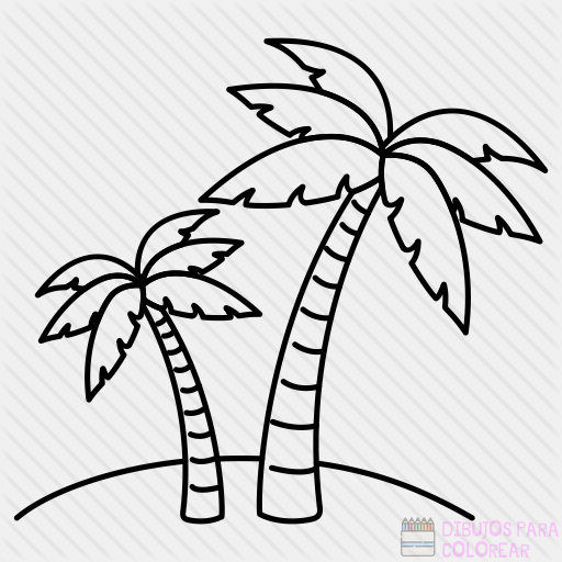 ᐈ Dibujos de palmeras【+1000】Para colorear Hoy