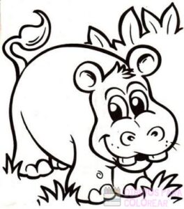 hipopotamo dibujo infantil