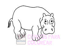 hipopotamo para dibujar