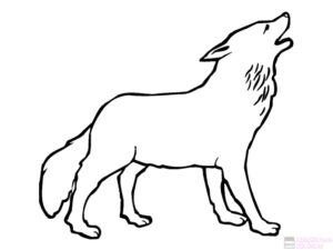 🥇 Dibujos de lobos【+250】rapidos para colorear