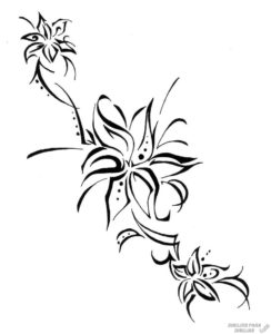 lirios para imprimir y pintar