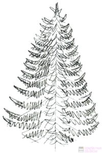 pinos de navidad para dibujar