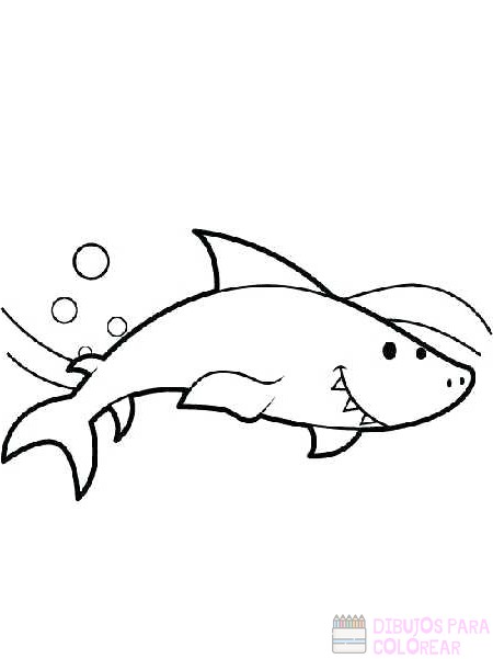 🥇【+2750】Los mejores dibujos de Tiburones para colorear ⚡️