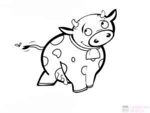 como dibujar una vaca para ninos