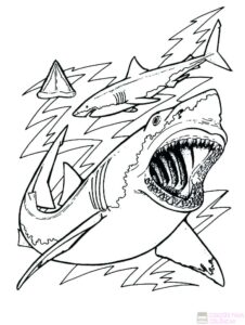 dibujos de tiburones para colorear